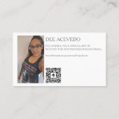 Dee Paranormal Horizontal Business Card with Photo 名刺 (裏面)