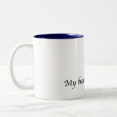 Deefa犬-私の親友はビーグル犬です ツートーンマグカップ (左)