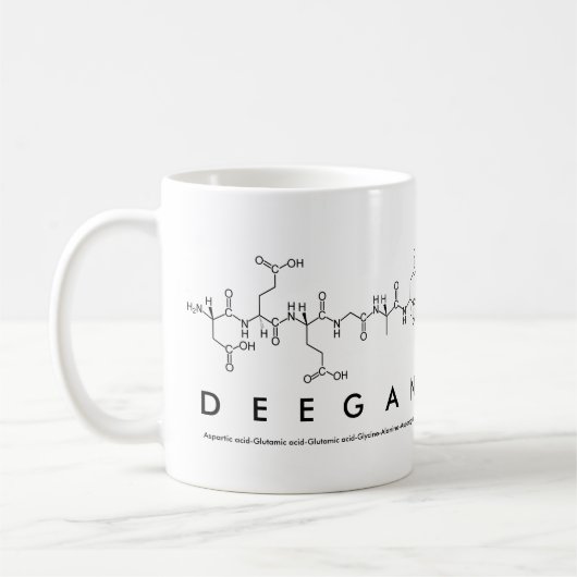 Deeganペプチド名mag コーヒーマグカップ (左)