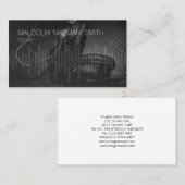 DeejayディスクジョッキーDJサウンドウェーブヘッドフォン 名刺 (正面/裏面)