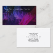 DeejayディスクジョッキーDJサウンドウェーブミキサー 名刺 (正面/裏面)