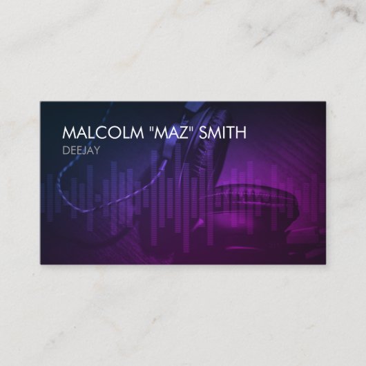 Deejay Disk Jockey DJ 名刺 (正面)
