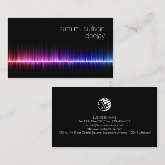 Deejay Disk Jockey Music 名刺 (正面/裏面)