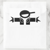 Deejay DJ 長方形シール (バッグ)