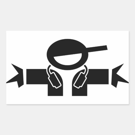 Deejay DJ 長方形シール (正面)