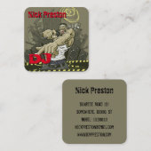 DeeJay | DJ Mix Funky Beats スクエア名刺 (正面/裏面)