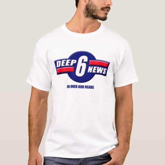 Deep6Newsのロゴ Tシャツ (正面)