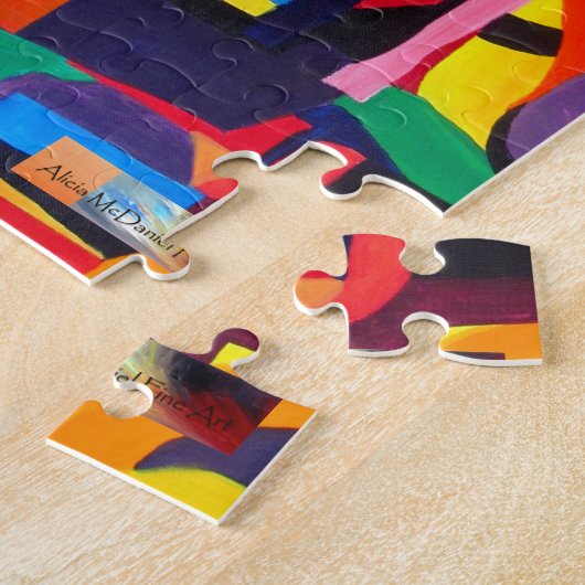 Deep Abstract Art by Alicia McDaniel Fine Art ジグソーパズル (側面)