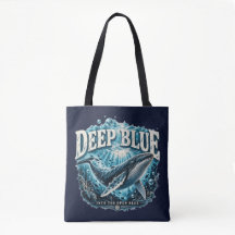 DEEP BLUE クジラ オーシャン アドベンチャー トートバッグ