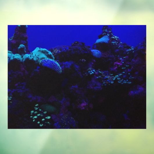 Deep Blue Aquarium scene window cling ウィンドウサイン (シート3)