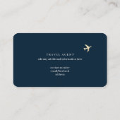 Deep-Blue Business Card for a Travel Agent  名刺 (裏面)