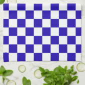 Deep blue checkered  キッチンタオル (折り畳み)