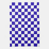 Deep blue checkered  キッチンタオル (縦)