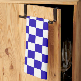 Deep blue checkered  キッチンタオル