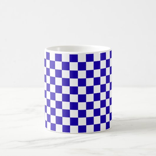 Deep blue checkered  コーヒーマグカップ (中央)
