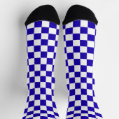 Deep blue checkered  ソックス (上部)