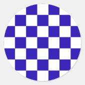 Deep blue checkered  ラウンドシール (正面)