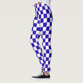 Deep blue checkered  レギンス (左)