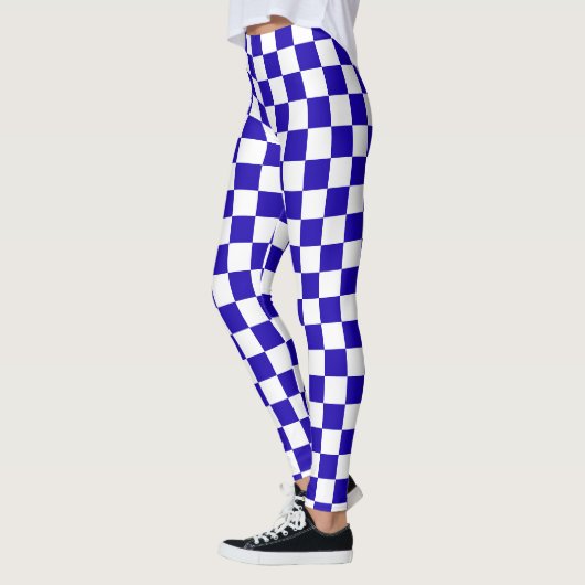 Deep blue checkered  レギンス (左)
