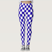 Deep blue checkered  レギンス (正面)