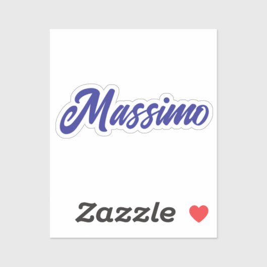 Deep Blue Color Plain Modern Own Name Calligraphy シール (シート)