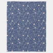 Deep Blue Glitter  フリースブランケット (正面)