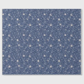 Deep Blue Glitter Birthday ラッピングペーパー (フラット)