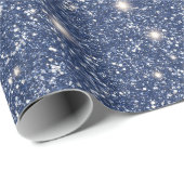 Deep Blue Glitter Birthday ラッピングペーパー (ロールコーナー)