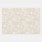 Deep Blue Glitter Cream Sand Birthday ラッピングペーパーシート (正面3)