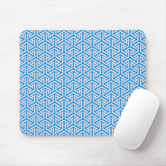 Deep Blue Japanese Pattern Mouse Pad マウスパッド (マウス)