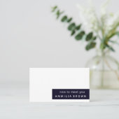 Deep Blue | Modern Minimal Color Block Design 名刺 (スタンド正面)