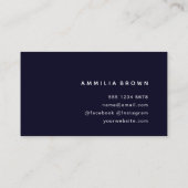 Deep Blue | Modern Minimal Color Block Design 名刺 (裏面)