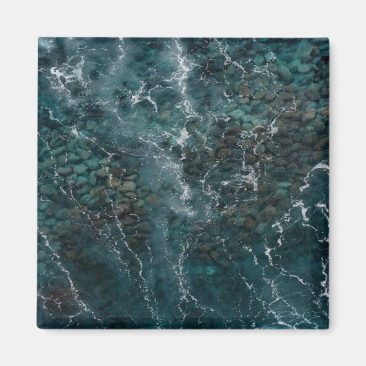 Deep blue ocean texture マグネット (正面)