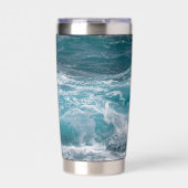 Deep Blue Ocean Wave Custom Image Personalized 保温保冷タンブラー (正面)