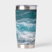Deep Blue Ocean Wave Custom Image Personalized 保温保冷タンブラー (左面)