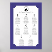 Deep Blue Regency Seating Chart Poster 3 of 3 ポスター (正面)