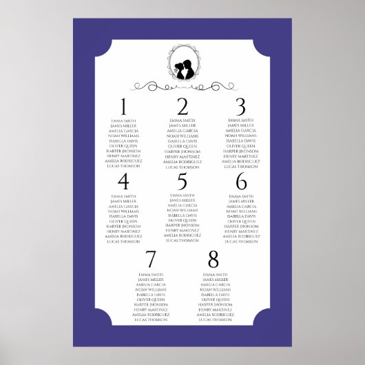 Deep Blue Regency Seating Chart Poster 3 of 3 ポスター (正面)