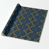 Deep Blue Retro Vintage Pattern  ラッピングペーパー (アンロールド)
