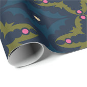 Deep Blue Retro Vintage Pattern  ラッピングペーパー (ロールコーナー)