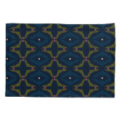 Deep Blue Retro Vintage Pattern  枕カバー (裏面)