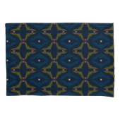 Deep Blue Retro Vintage Pattern  枕カバー (正面)