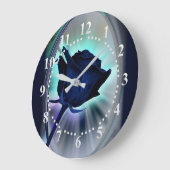 Deep blue rose ラージ壁時計 (傾斜)
