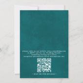 Deep Blue Sea Destination Elegant QR Code Wedding 招待状 (裏面)