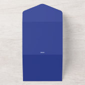 Deep Blue Wedding Invite | Bold Minimal Style オールインワン招待状 (外側)