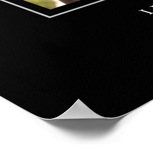 Deep Blush Bow Graduation Party Welcome Black ポスター (角)