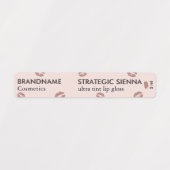 Deep Blush Muted Cinnamon Brown Custom Lip Gloss  ラベル (デザイン1)