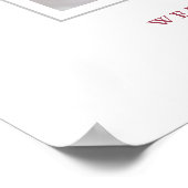 Deep Blush Pink Bow Girl 1st Birthday Welcome ポスター (角)