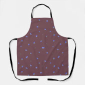 Deep Bordeaux Japanese Gentian Floral Pattern エプロン (正面)