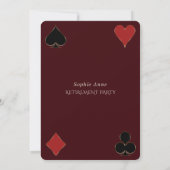 Deep Burgundy Casino Vegas Poker Retirement Party  招待状 (裏面)