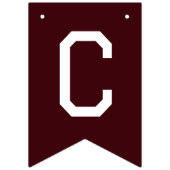 Deep Burgundy Class Of 2026 Graduation Party バンティングフラッグ (第2の旗)